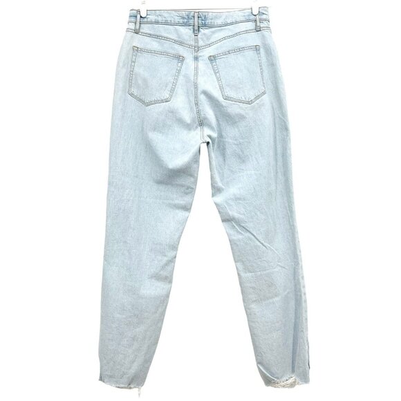 LOFT Women's Distressed High Rise Raw Hem Blue Denim Jeans Size 30/10 W32"xL30" - Picture 2 of 12